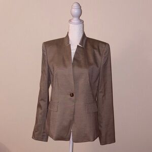 Ann Taylor Classic Heather Beige Blazer